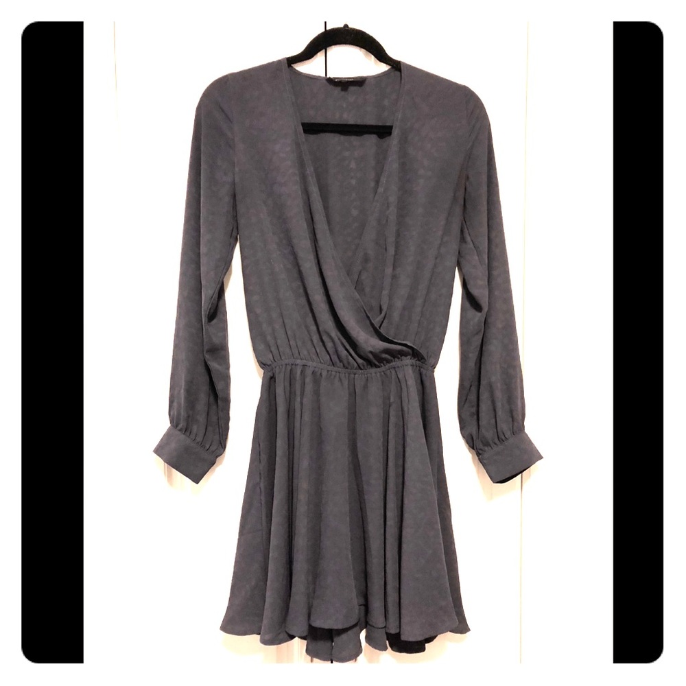 Oliviacious long sleeve subtle cheetah print dress